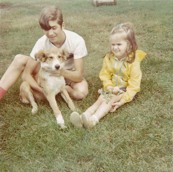 dog and brother