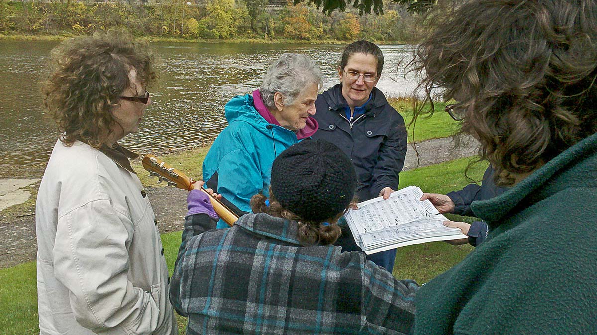 Singing at Gordon's remembrance